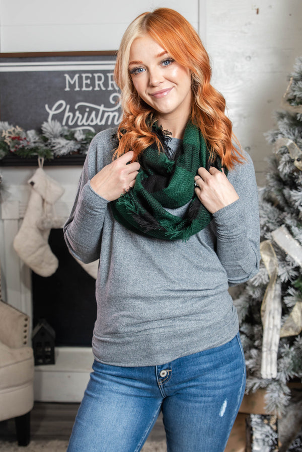 green infinity scarf