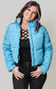 blue puffer coat 