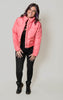 pink puffer jacket 