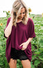 plum oversized blouse