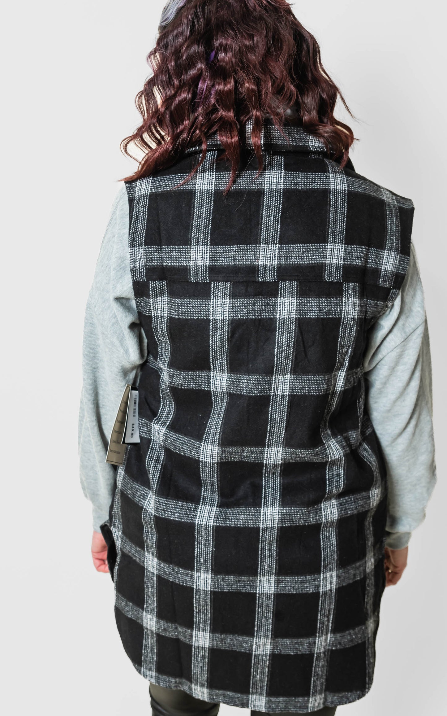 black plaid vest 