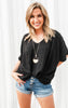 black oversized blouse