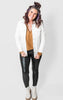 White Leather Quilted Jacket