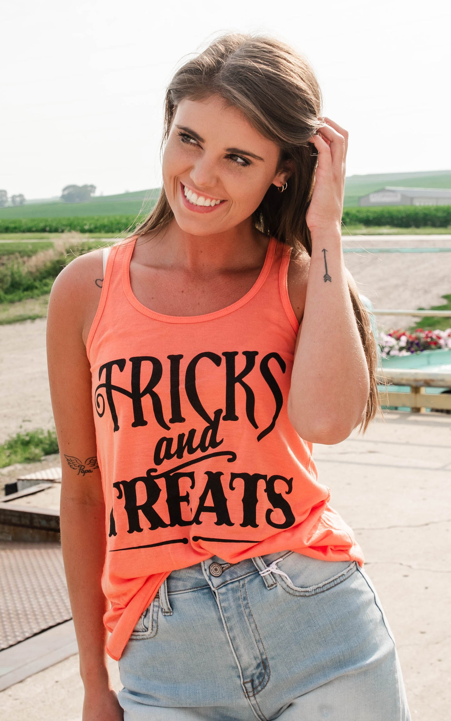 Tricks and Treats Tank | Orange** - Final Sale