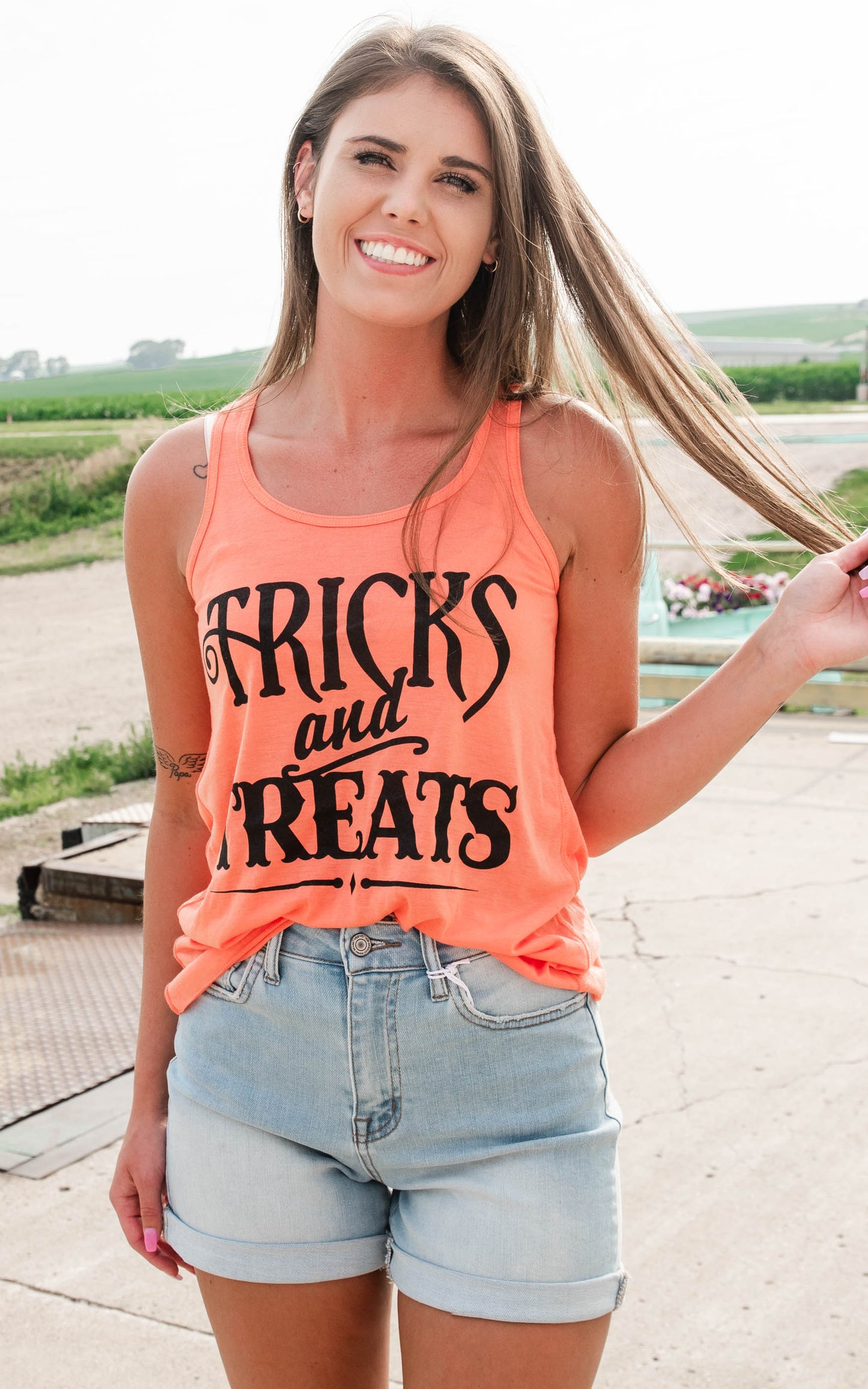 Tricks and Treats Tank | Orange** - Final Sale