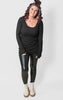 Black Ribbed Top w/ Thumbholes