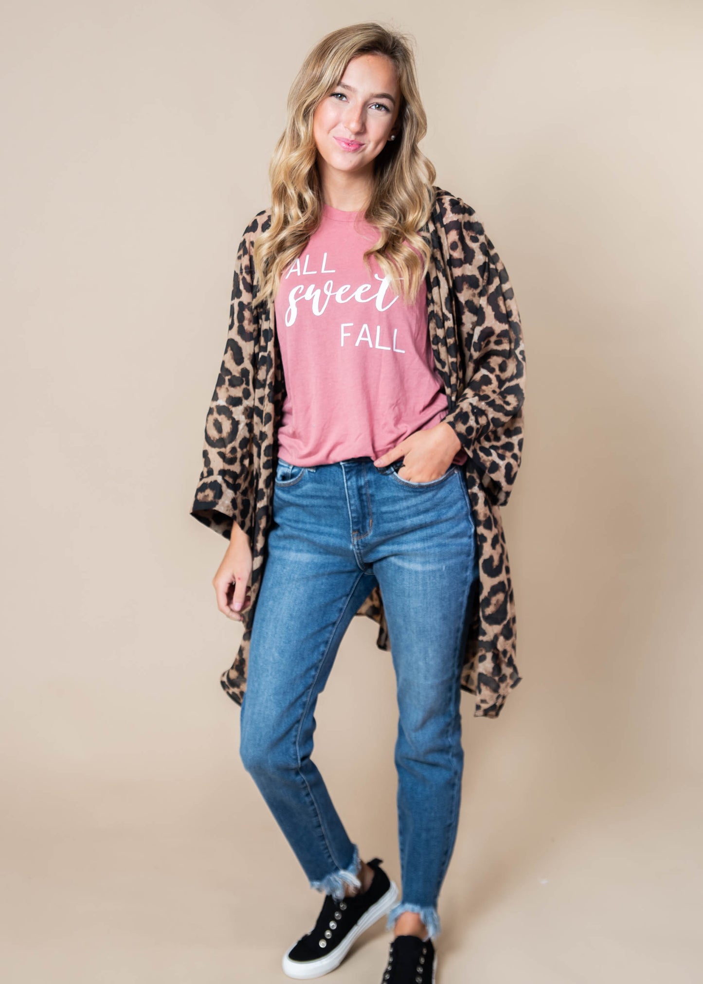 Fall Sweet Fall Tshirt - Mauve - BAD HABIT BOUTIQUE 