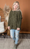 Olive Boat Neck Knit Sweater - Final Sale