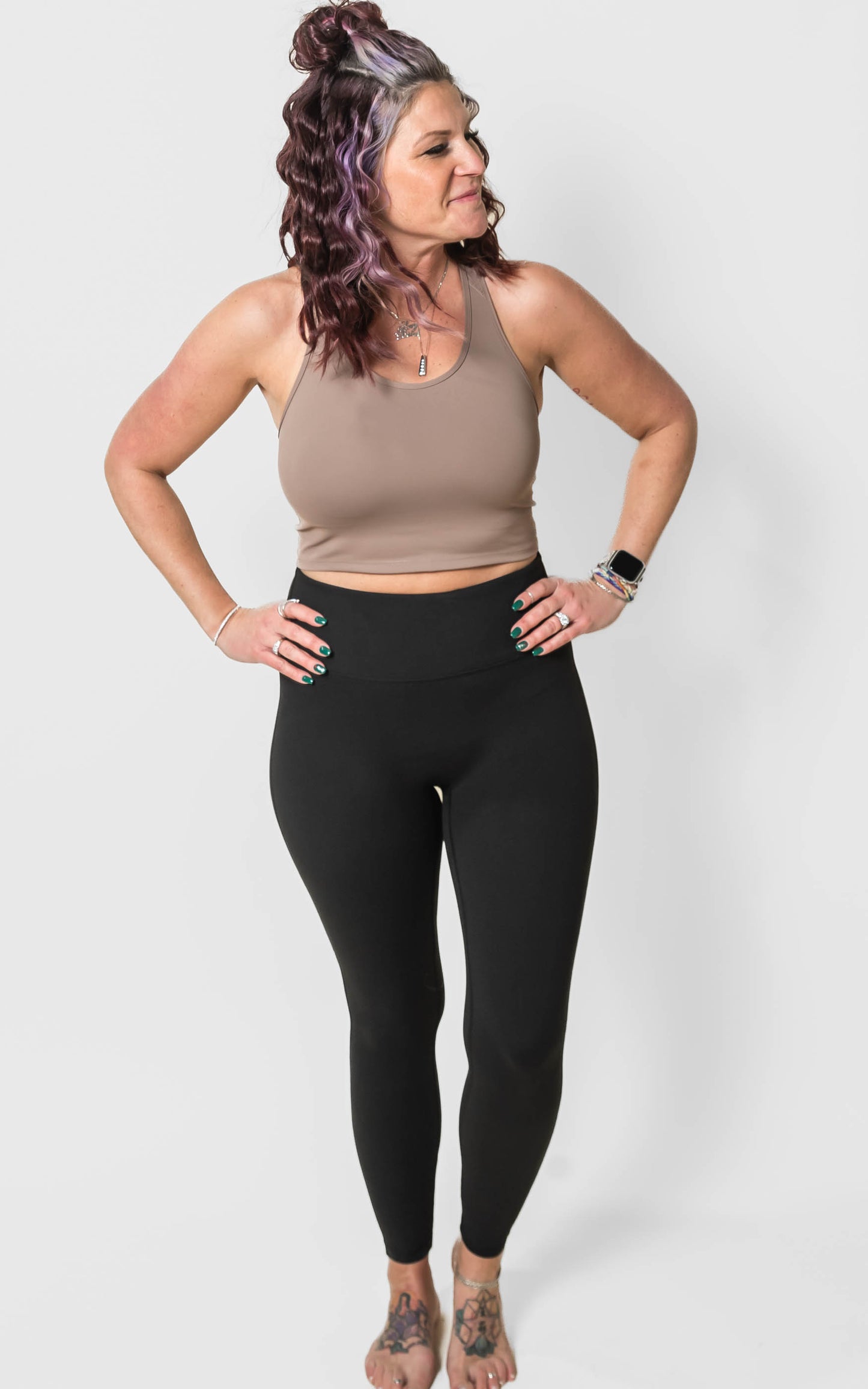 NYLON FULL LENGTH BASIC LEGGINGS | RAE MODE - Final Sale