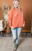 terracotta quilted sweatshirt