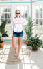 Vacay Mode Sweatshirt -White - BAD HABIT BOUTIQUE 