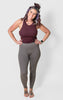 SMOKEY GREY Butter Yoga Workout Leggings - Rae Mode