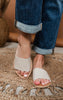 Cabana White Lizard Slide Sandal - Matisse - Final Sale