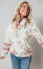 ivory floral hoodie 