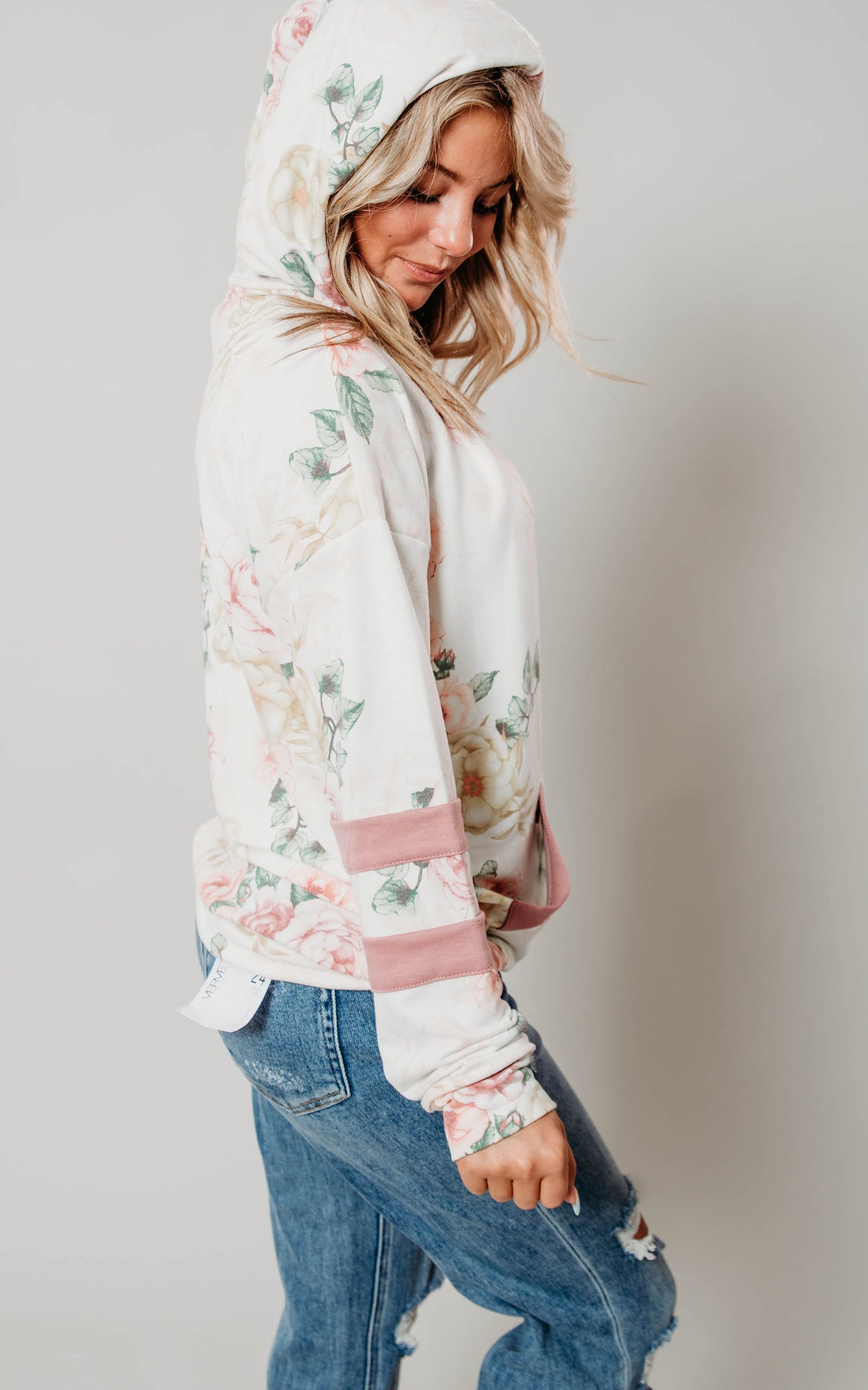 spring floral hoodie 