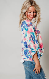 womens ruffle floral blouse 