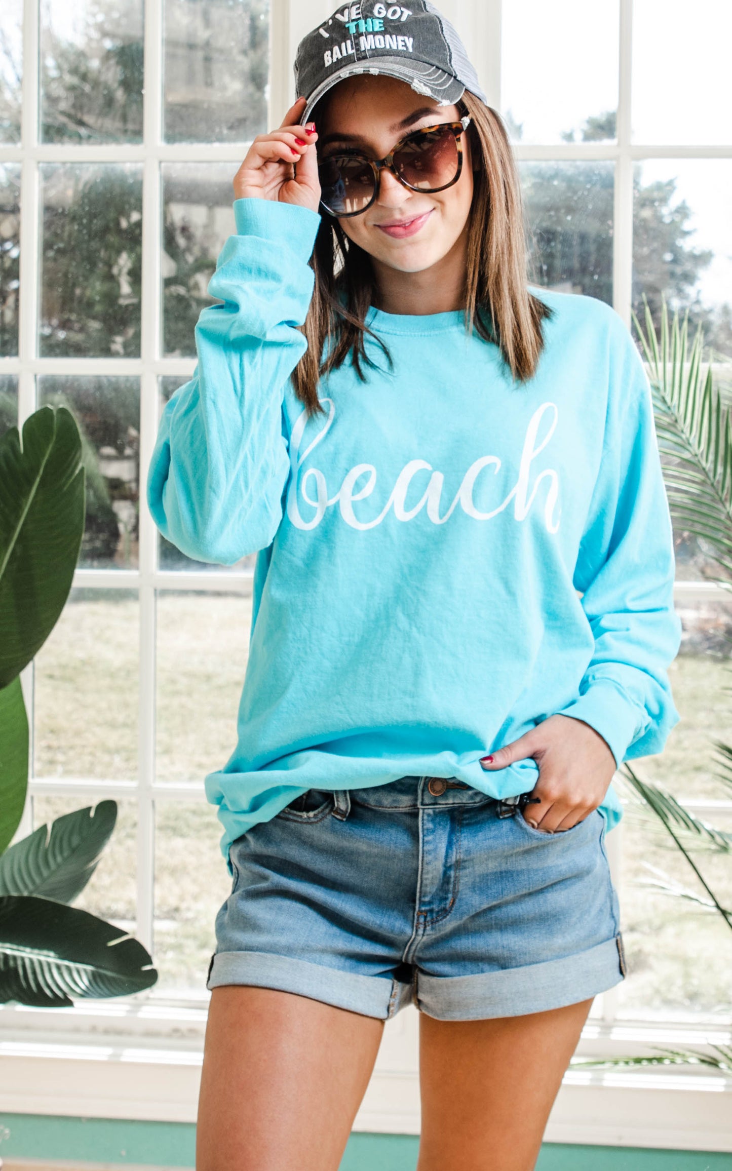 Beach Long Sleeve Top - BAD HABIT BOUTIQUE 