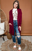 burgundy duster cardigan