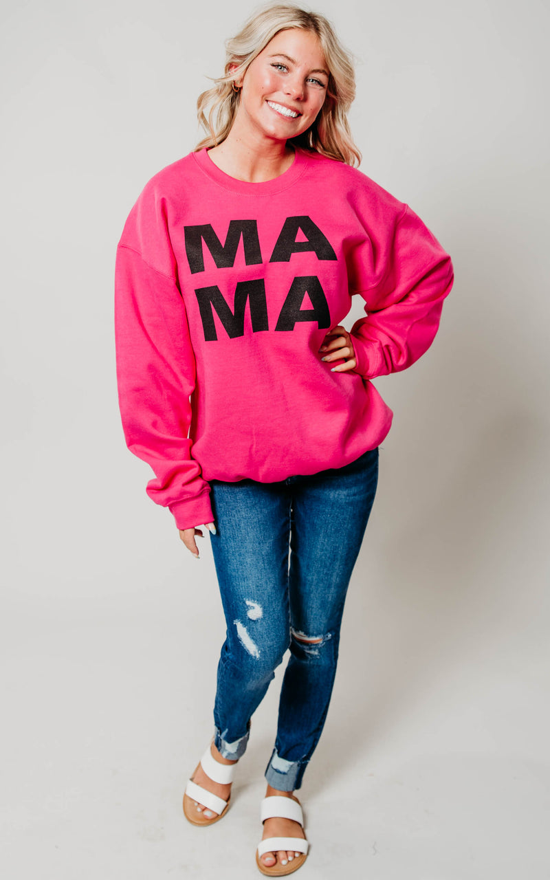 MAMA hot pink sweatshirt 