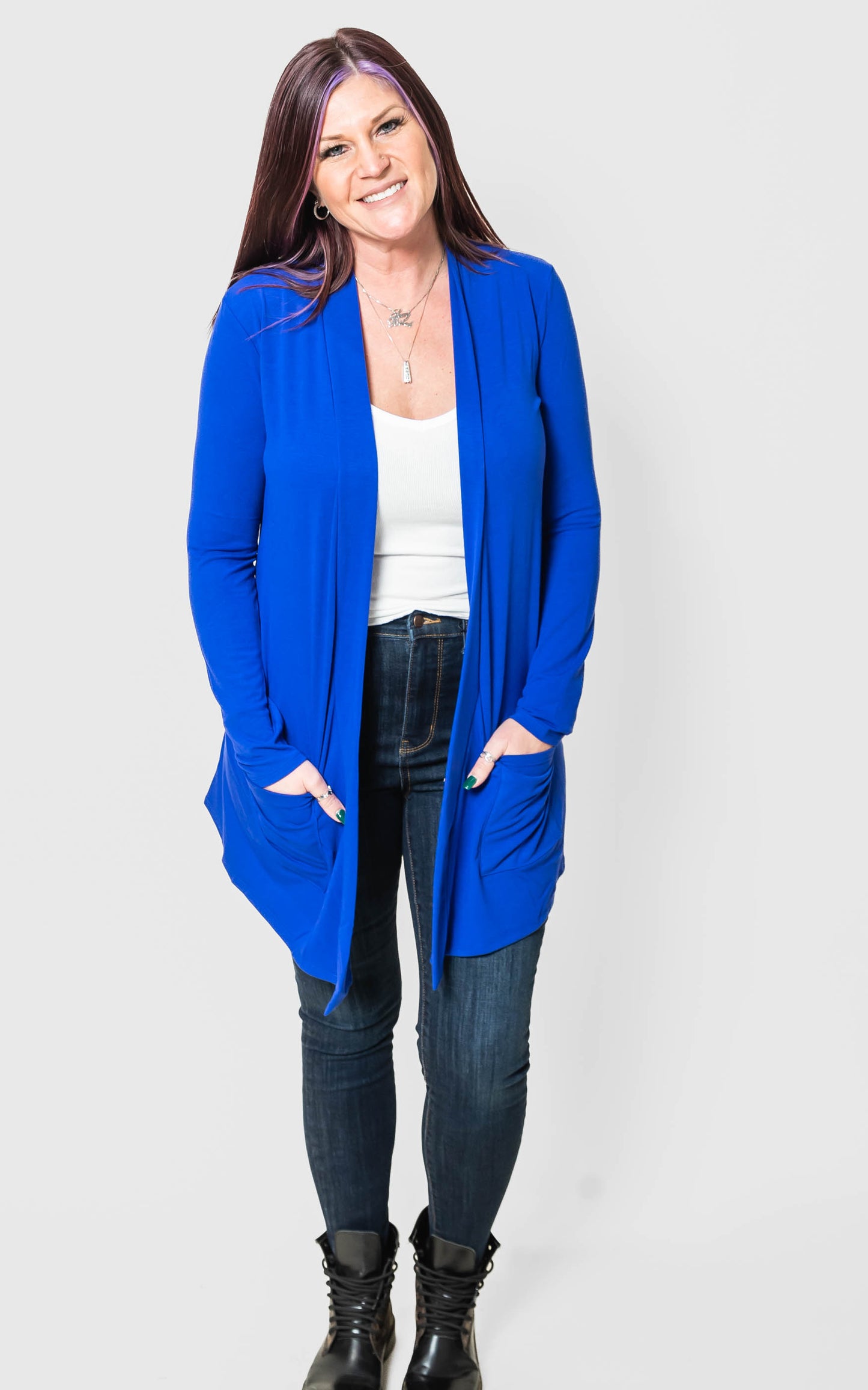 royal blue cardigan 