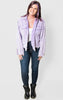 Purple Iris Cropped Corduroy Jacket - POL