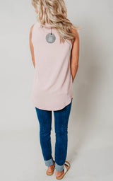 light pink tank top with pocket 