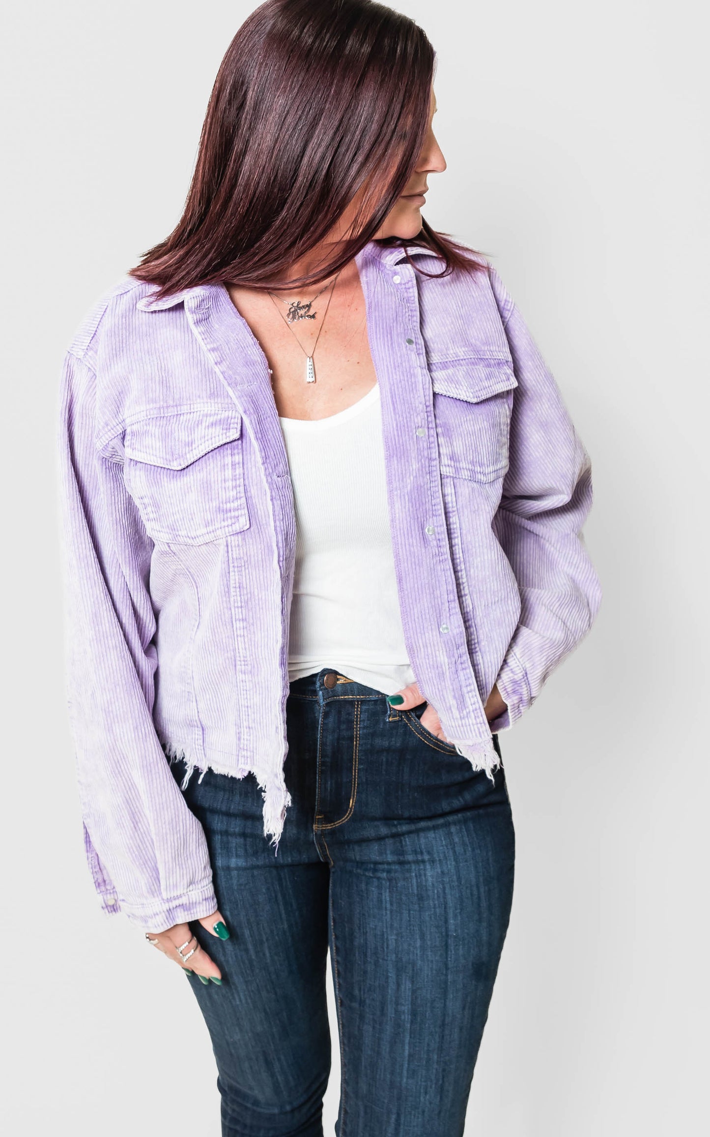 Purple corduroy jacket 