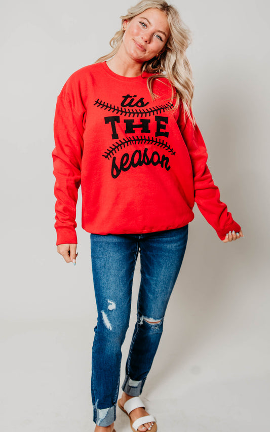 Tis the Season, Baseball Season Sweatshirt**