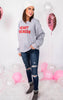  Heart Breaker Sweatshirt- Gray, CLOTHING, BAD HABIT APPAREL, BAD HABIT BOUTIQUE 