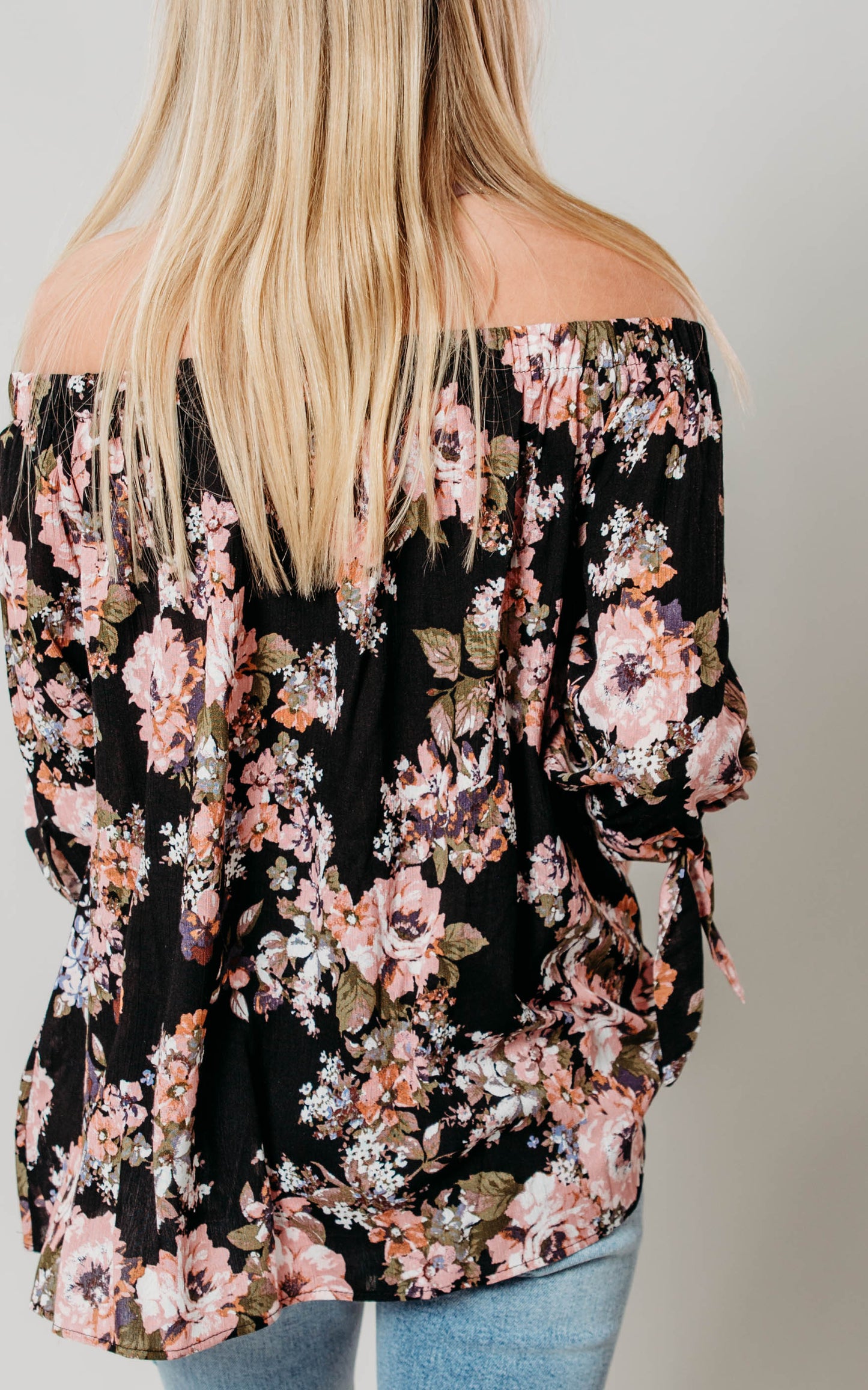 off the shoulder floral top 