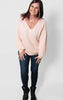 V-Neck Popcorn Sweater- Heyson