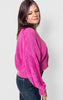 Flamingo Vintage V-Neck Cable Knit Sweater - POL