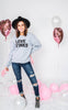  Love Stinks Sweatshirt- Gray, CLOTHING, BAD HABIT APPAREL, BAD HABIT BOUTIQUE 