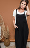 Pin Tucked Crepe Overalls