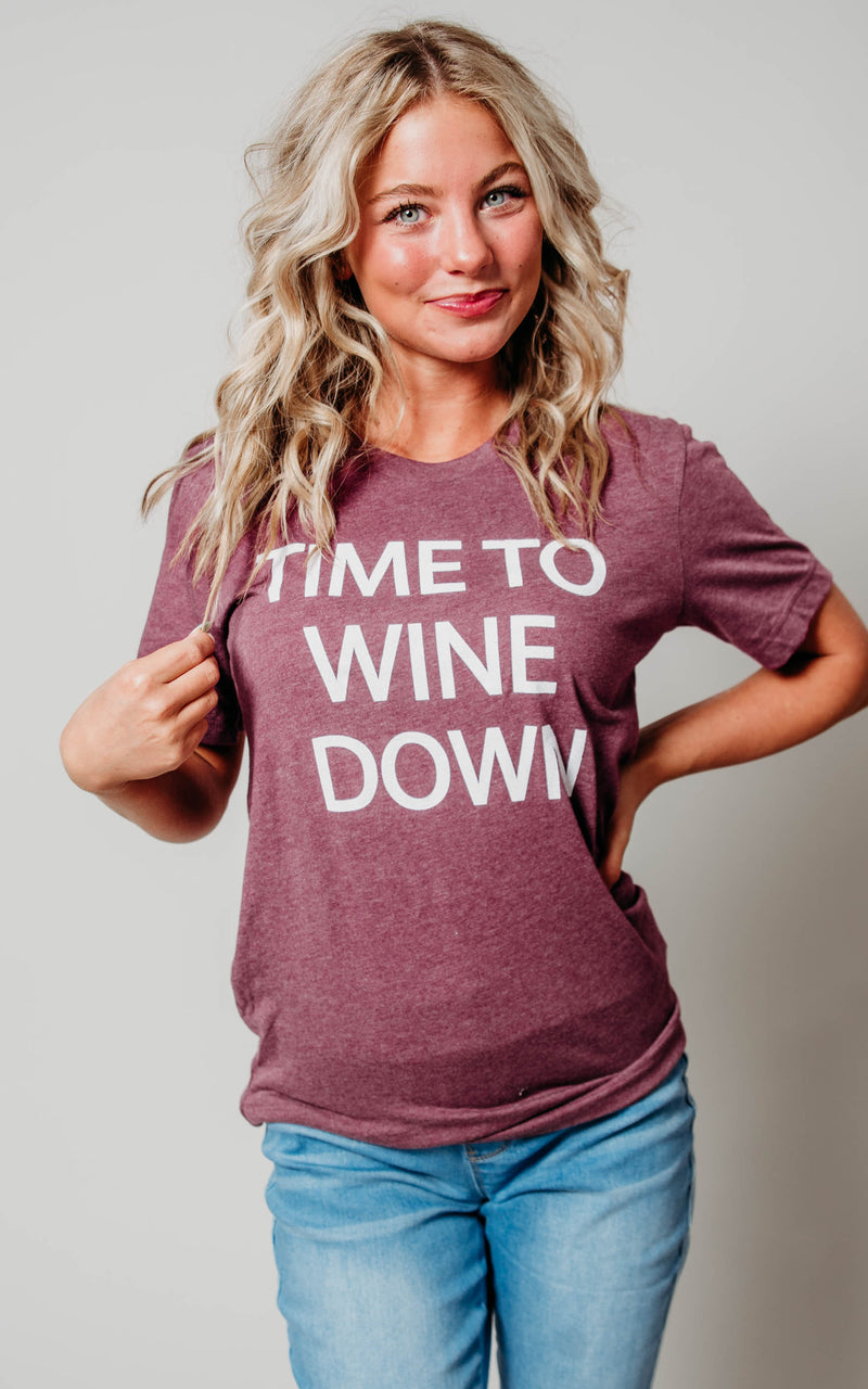 time to wine graphic tee 