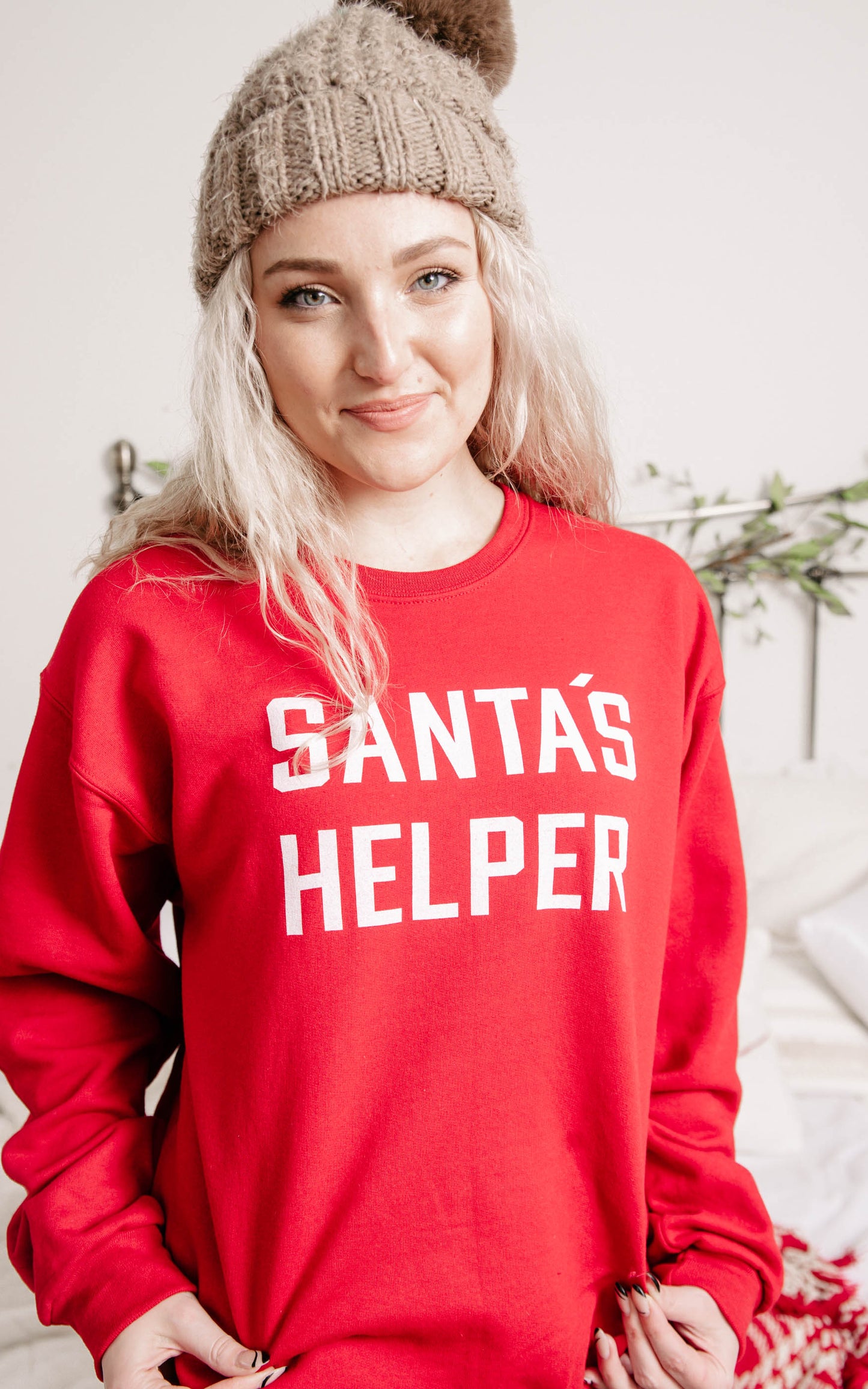 Santa's Helper Sweatshirt - Red** - Final Sale