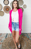 hot pink cardigan