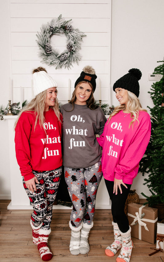 oh what fun crewneck sweatshirt 