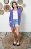 violet boyfriend cardigan 