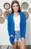 cobalt blue cardigan