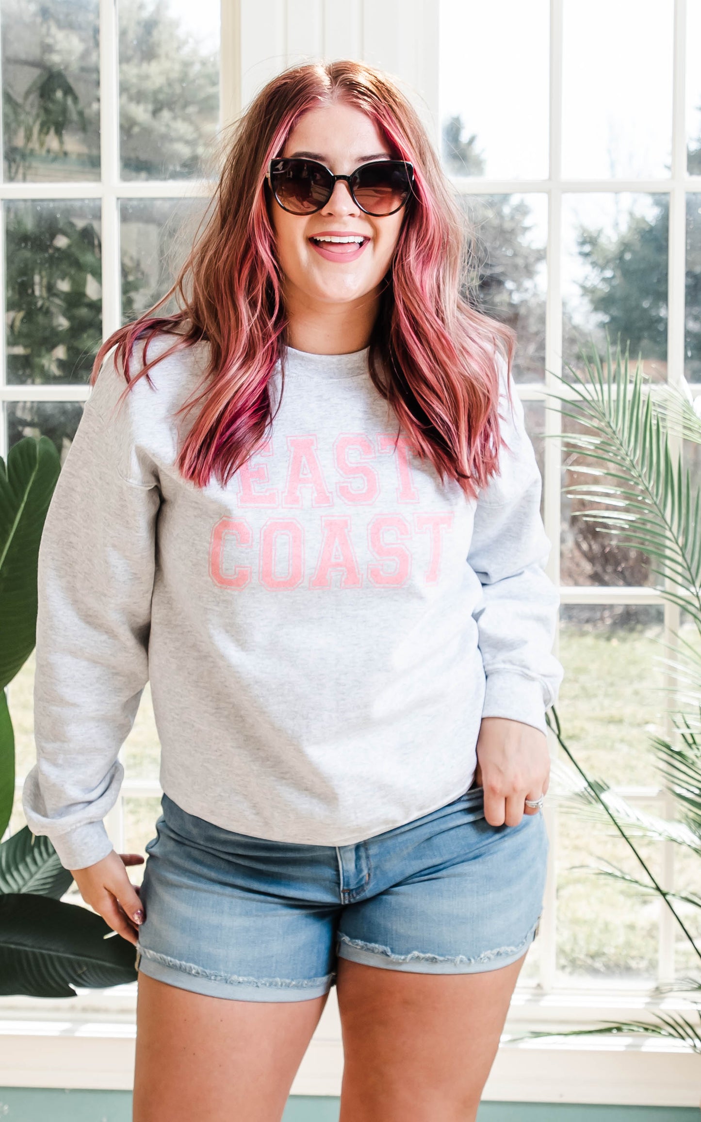 east coast heather grey sweatshirt 