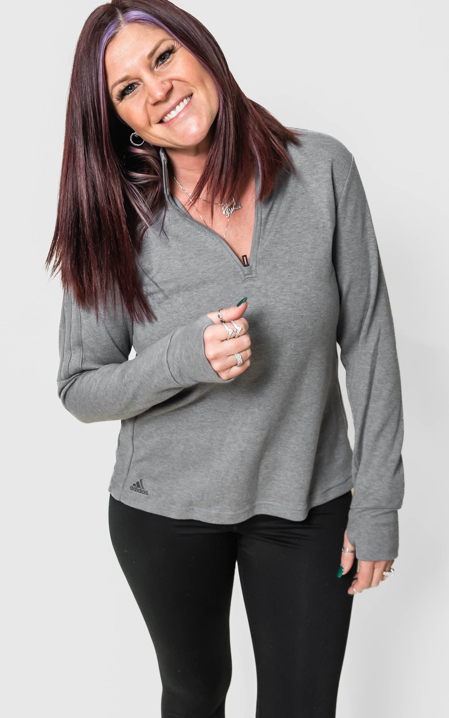 Women's 3-Stripes Quarter-Zip Sweater