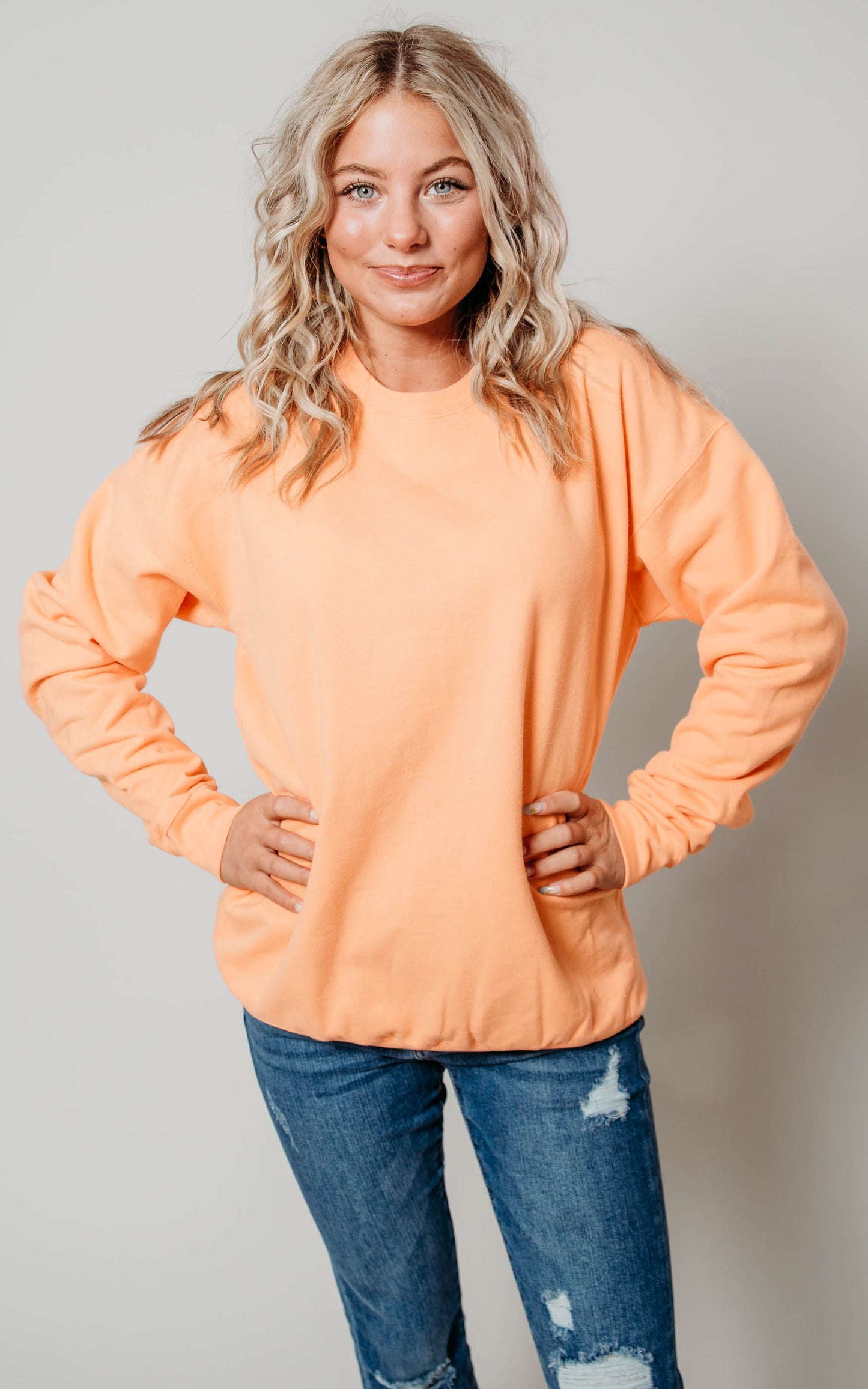 fleece orange sweatshirt 