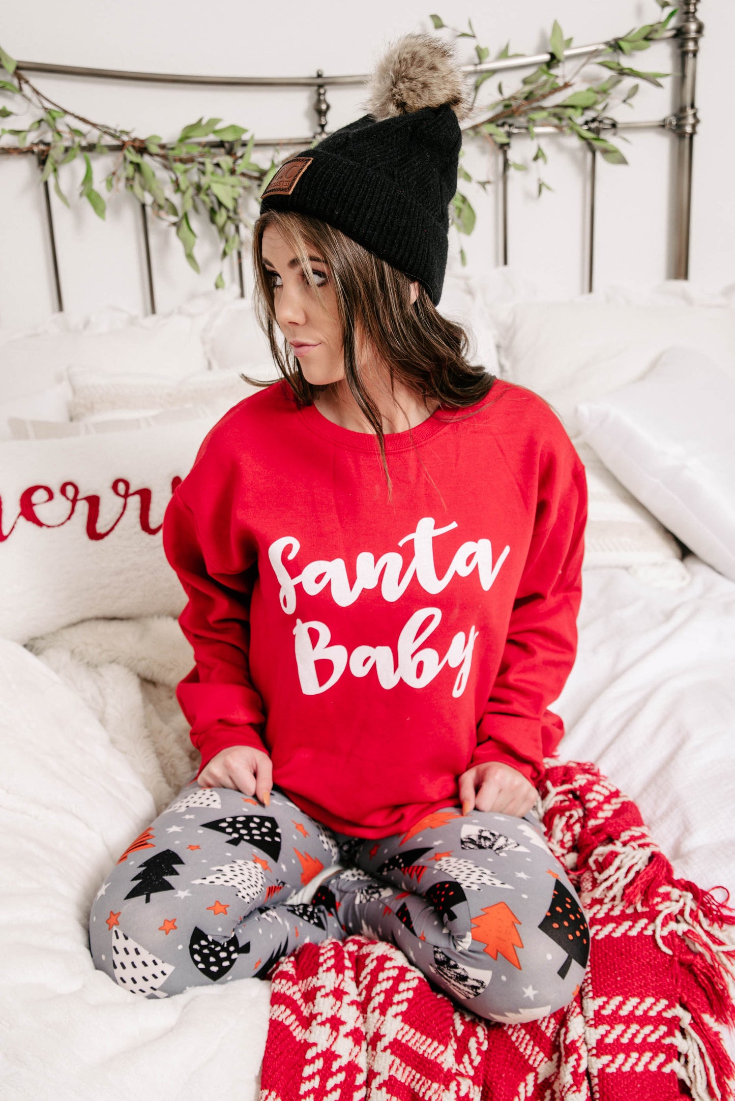 red santa sweatshirt