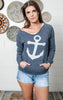 NAVY ANCHOR SWEATSHIRT