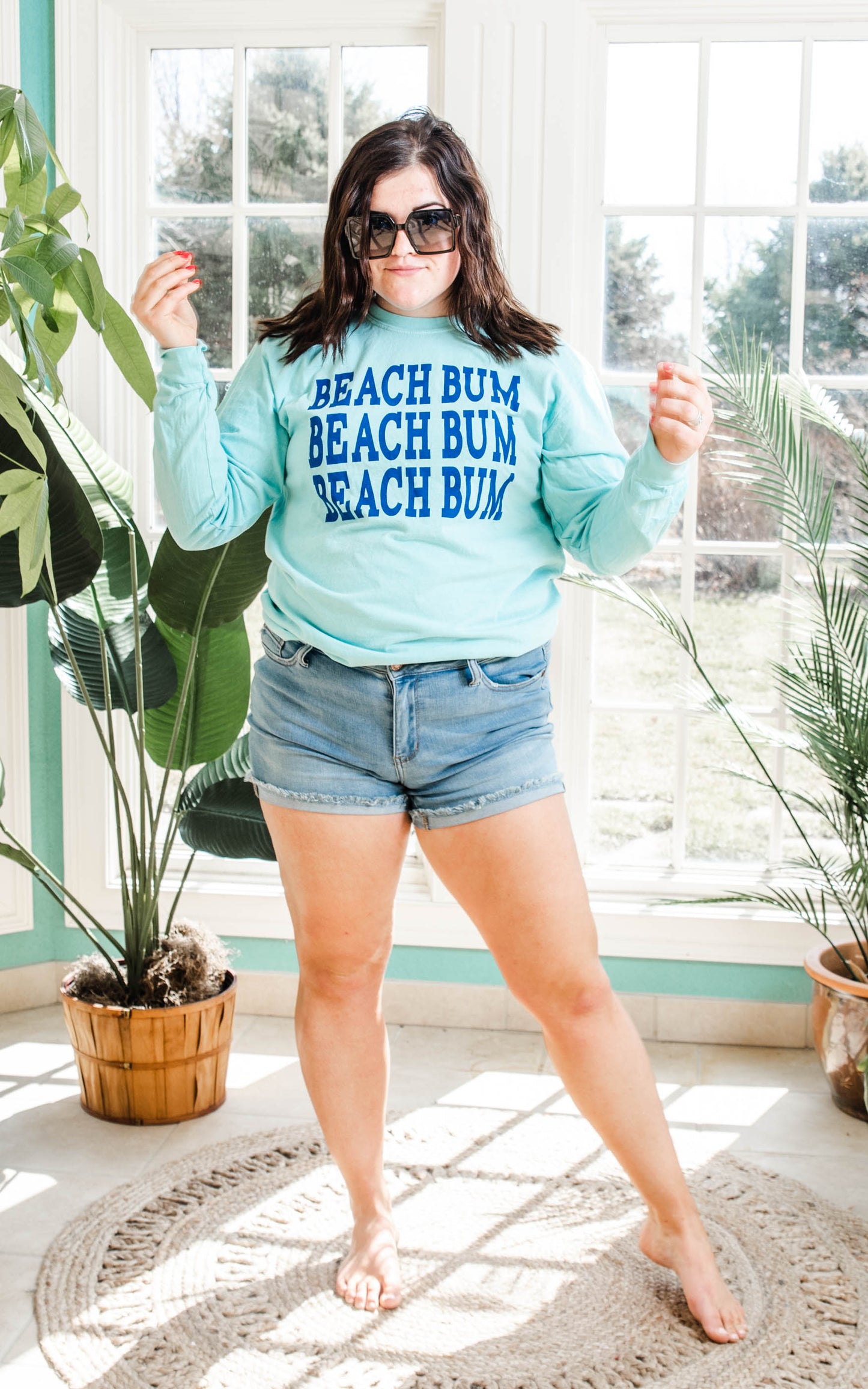 Triple Beach Bum Long Sleeve Top - BAD HABIT BOUTIQUE 