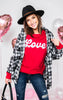  Love Sweatshirt- Red, CLOTHING, BAD HABIT APPAREL, BAD HABIT BOUTIQUE 