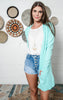 Long Boyfriend Cardigan- Cielo