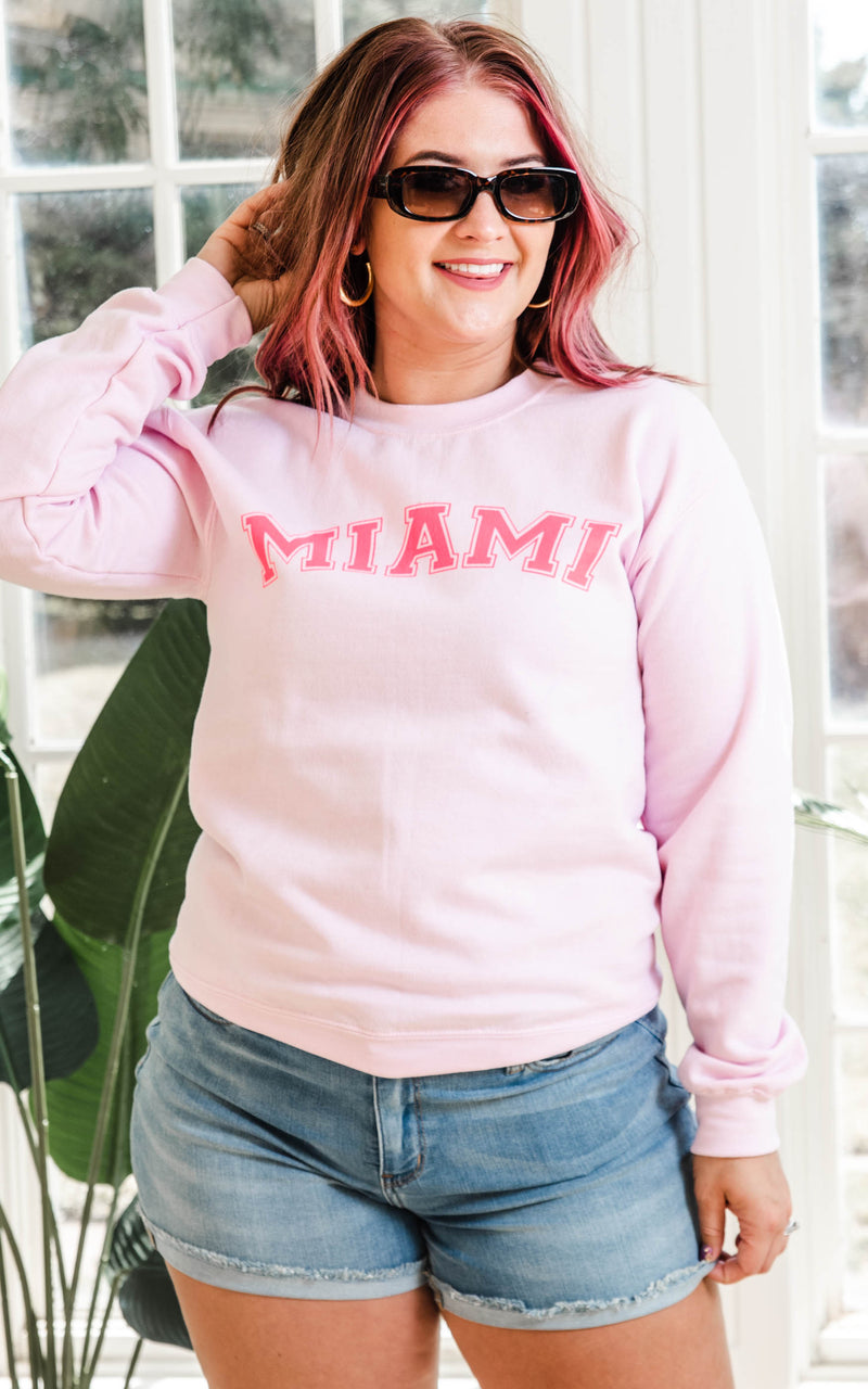 MIAMI pink sweatshirt 