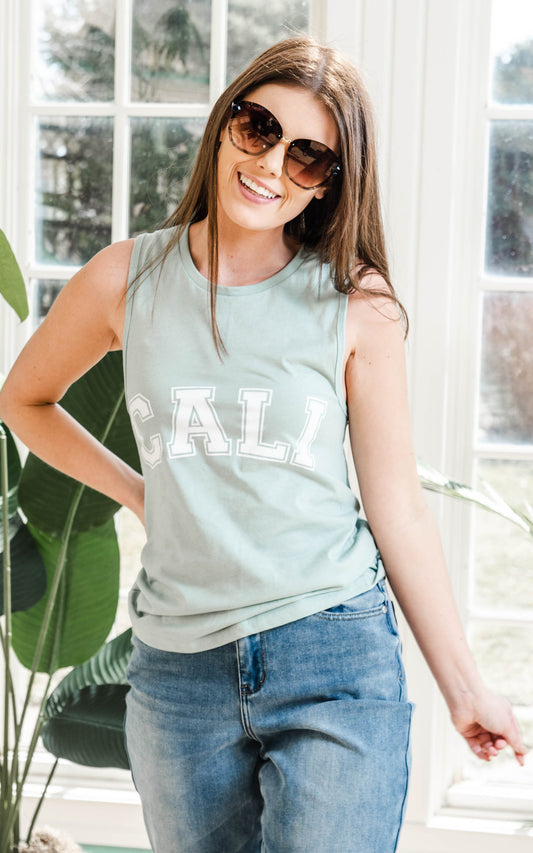 Cali Muscle Tank Tank - BAD HABIT BOUTIQUE 